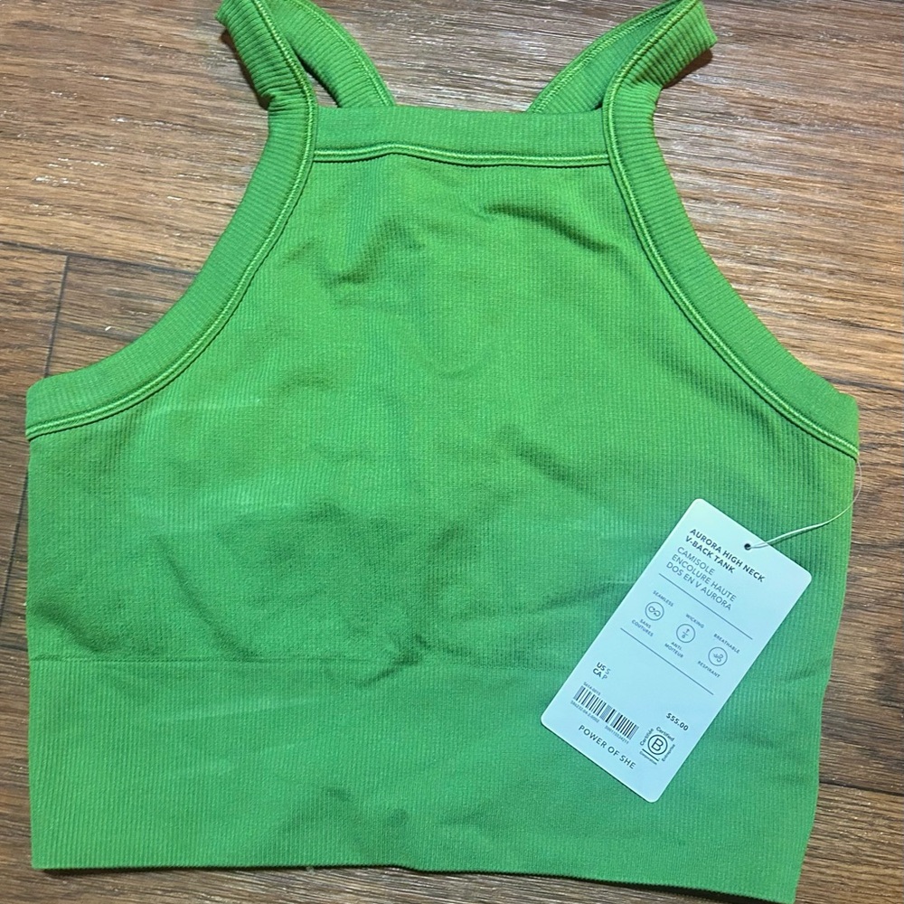 Athleta Lime Ribbed Top